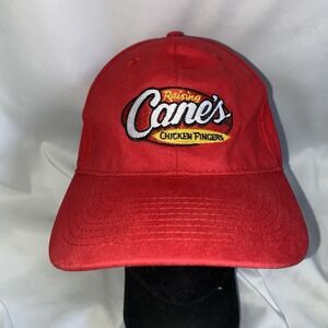 Raising Canes One Love Employee Red Adjustable Strap Back Hat Cap Unisex Adult